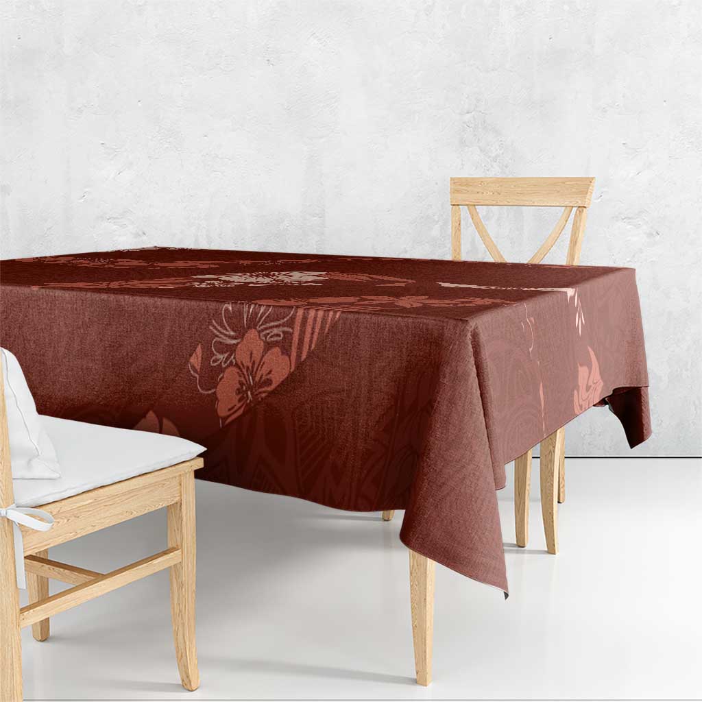 Aloha Hawaii Floral Tapa Tablecloth Patchwork Crimson LT7 - Polynesian Pride