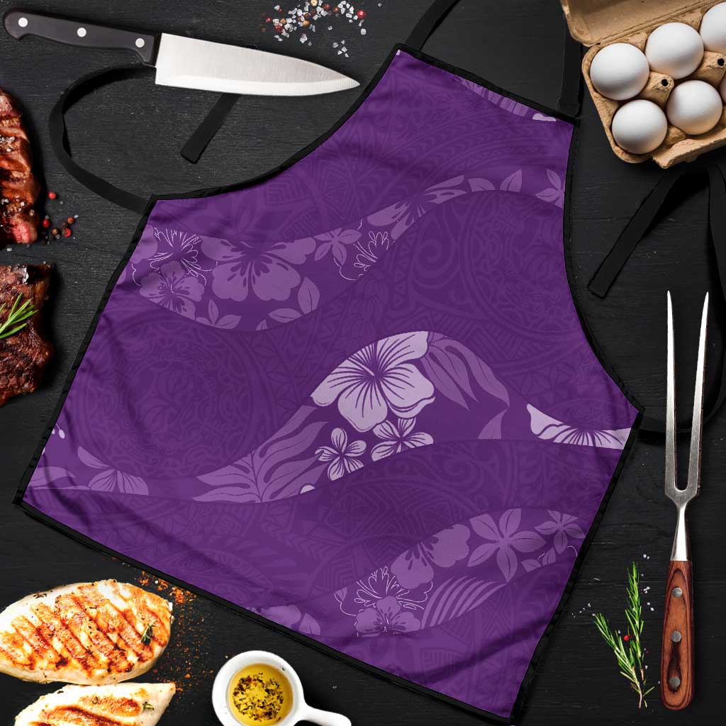 Aloha Hawaii Floral Tapa Apron Patchwork Violet LT7 Violet - Polynesian Pride