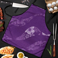 Aloha Hawaii Floral Tapa Apron Patchwork Violet LT7 Violet - Polynesian Pride