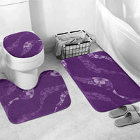 Aloha Hawaii Floral Tapa Bathroom Set Patchwork Violet LT7 Mat Set Only (3 pcs) One Size Violet - Polynesian Pride