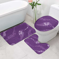 Aloha Hawaii Floral Tapa Bathroom Set Patchwork Violet LT7 - Polynesian Pride
