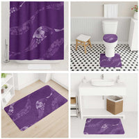 Aloha Hawaii Floral Tapa Bathroom Set Patchwork Violet LT7 - Polynesian Pride