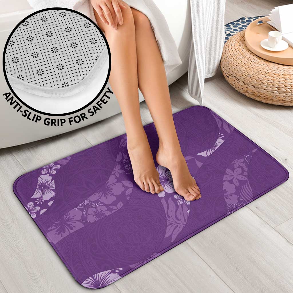 Aloha Hawaii Floral Tapa Bathroom Set Patchwork Violet LT7 - Polynesian Pride