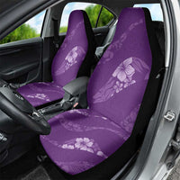 Aloha Hawaii Floral Tapa Car Seat Cover Patchwork Violet - Polynesian Pride