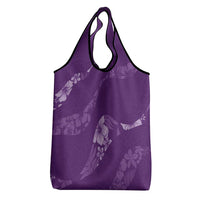 Aloha Hawaii Floral Tapa Grocery Bag Patchwork Violet LT7 - Polynesian Pride