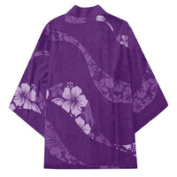 Aloha Hawaii Floral Tapa Kimono Patchwork Violet - Polynesian Pride