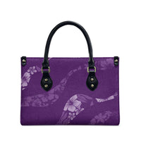 Aloha Hawaii Floral Tapa Leather Bag Patchwork Violet - Polynesian Pride