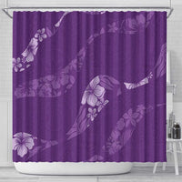 Aloha Hawaii Floral Tapa Shower Curtain Patchwork Violet - Polynesian Pride
