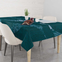 Aloha Hawaii Floral Tapa Tablecloth Patchwork Teal LT7 - Polynesian Pride