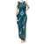 Aloha Hawaii Floral Tapa Tank Maxi Dress Patchwork Teal - Polynesian Pride