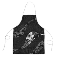 Aloha Hawaii Floral Tapa Apron Patchwork Charcoal LT7 Charcoal - Polynesian Pride