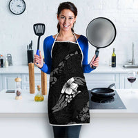 Aloha Hawaii Floral Tapa Apron Patchwork Charcoal LT7 - Polynesian Pride