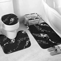 Aloha Hawaii Floral Tapa Bathroom Set Patchwork Charcoal - Polynesian Pride