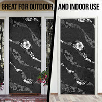 Aloha Hawaii Floral Tapa Door Cover Patchwork Charcoal LT7 - Polynesian Pride
