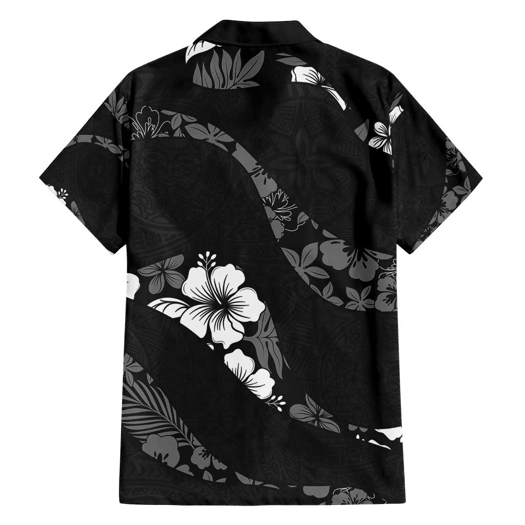Aloha Hawaii Floral Tapa Family Matching Puletasi and Hawaiian Shirt Patchwork Charcoal LT7 - Polynesian Pride