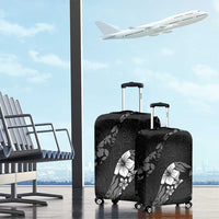 Aloha Hawaii Floral Tapa Luggage Cover Patchwork Charcoal - Polynesian Pride
