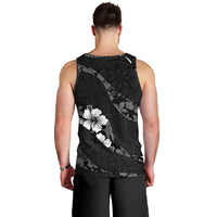 Aloha Hawaii Floral Tapa Men Tank Top Patchwork Charcoal LT7 - Polynesian Pride