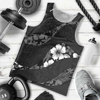 Aloha Hawaii Floral Tapa Men Tank Top Patchwork Charcoal LT7 - Polynesian Pride