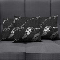 Aloha Hawaii Floral Tapa Pillow Cover Patchwork Charcoal - Polynesian Pride