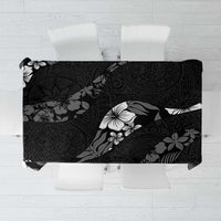 Aloha Hawaii Floral Tapa Tablecloth Patchwork Charcoal LT7 Charcoal - Polynesian Pride