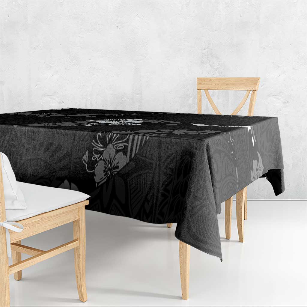 Aloha Hawaii Floral Tapa Tablecloth Patchwork Charcoal LT7 - Polynesian Pride