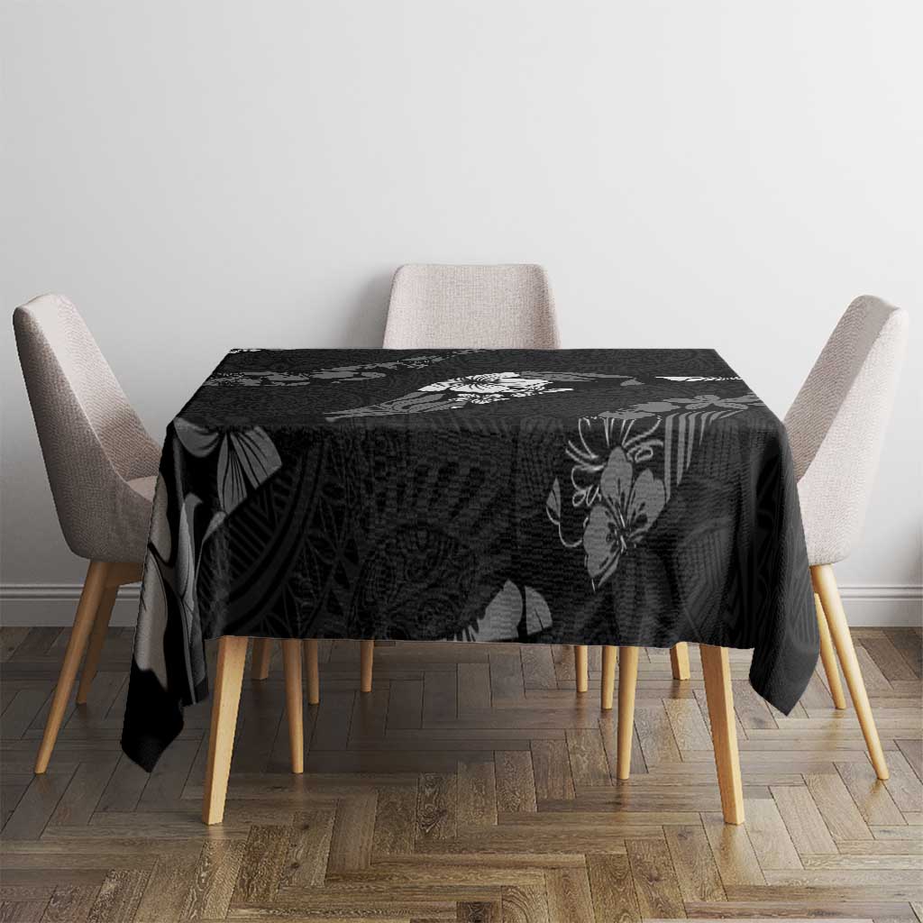 Aloha Hawaii Floral Tapa Tablecloth Patchwork Charcoal LT7 - Polynesian Pride
