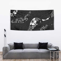 Aloha Hawaii Floral Tapa Tapestry Patchwork Charcoal - Polynesian Pride