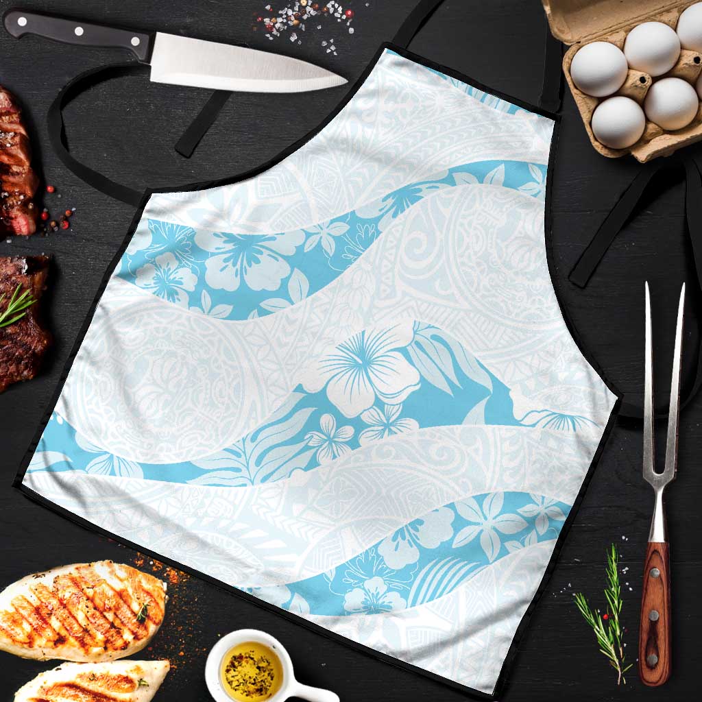 Aloha Hawaii Floral Tapa Apron Patchwork Turquoise LT7 Turquoise - Polynesian Pride