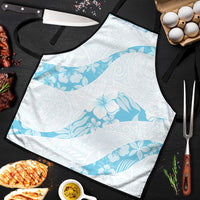 Aloha Hawaii Floral Tapa Apron Patchwork Turquoise LT7 Turquoise - Polynesian Pride