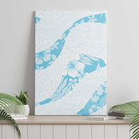 Aloha Hawaii Floral Tapa Canvas Wall Art Patchwork Turquoise LT7 - Polynesian Pride