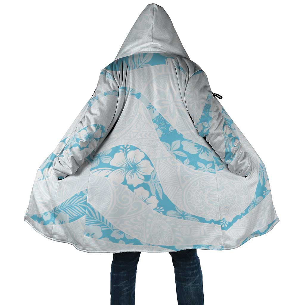 Aloha Hawaii Floral Tapa Cloak Patchwork Turquoise - Polynesian Pride