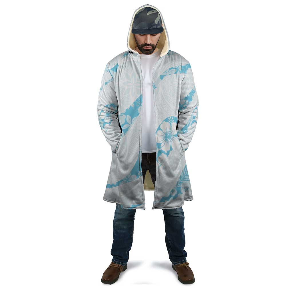 Aloha Hawaii Floral Tapa Cloak Patchwork Turquoise - Polynesian Pride