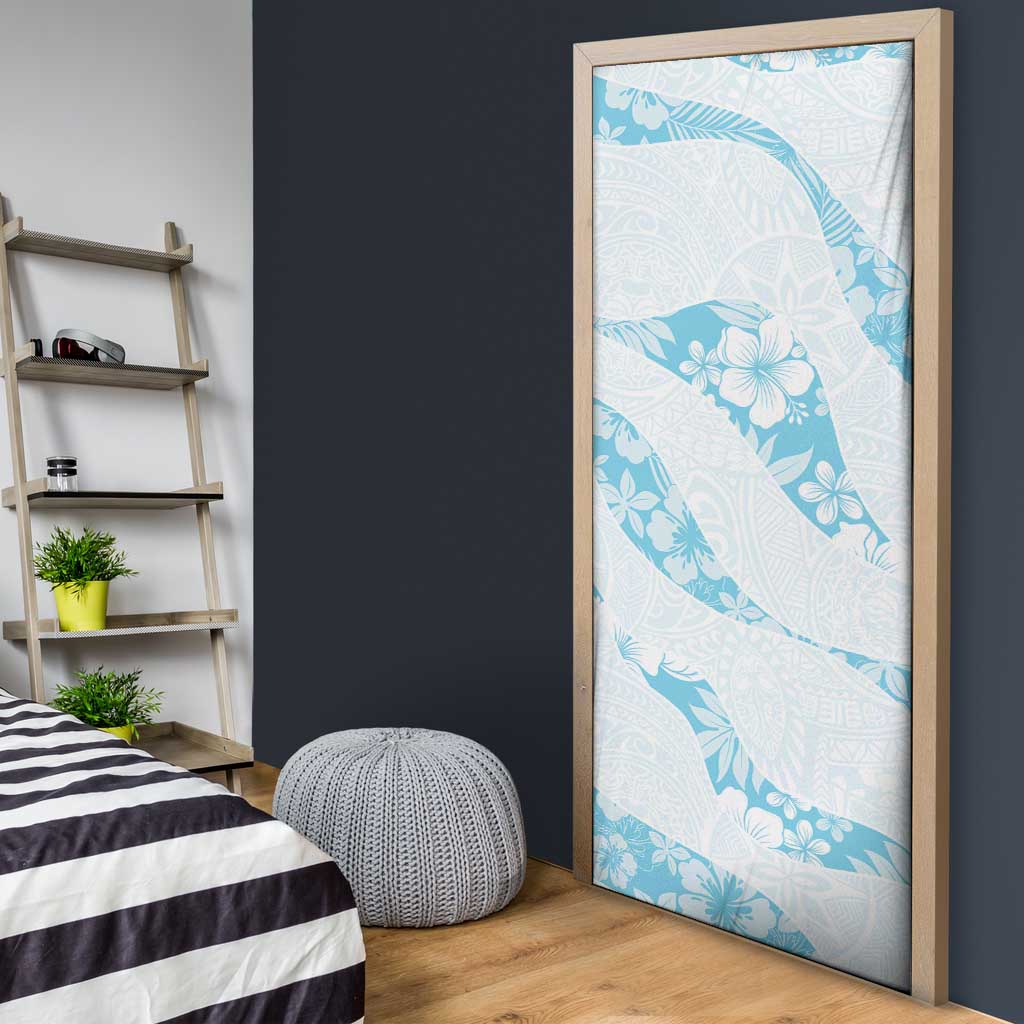 Aloha Hawaii Floral Tapa Door Cover Patchwork Turquoise LT7 - Polynesian Pride