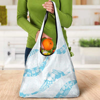 Aloha Hawaii Floral Tapa Grocery Bag Patchwork Turquoise LT7 - Polynesian Pride