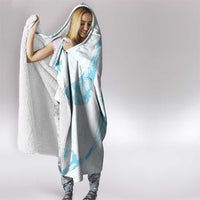 Aloha Hawaii Floral Tapa Hooded Blanket Patchwork Turquoise - Polynesian Pride