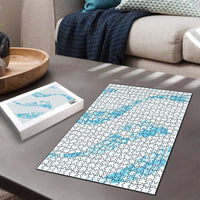 Aloha Hawaii Floral Tapa Puzzle Patchwork Turquoise LT7 - Polynesian Pride