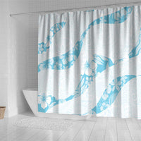Aloha Hawaii Floral Tapa Shower Curtain Patchwork Turquoise - Polynesian Pride