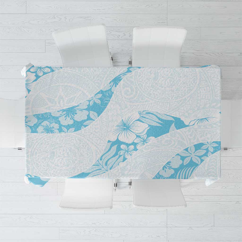 Aloha Hawaii Floral Tapa Tablecloth Patchwork Turquoise LT7 Turquoise - Polynesian Pride