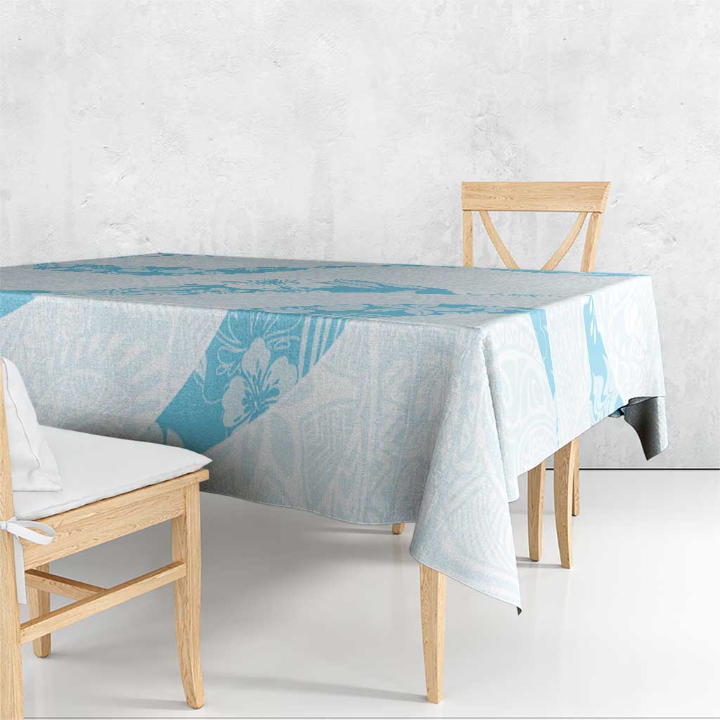 Aloha Hawaii Floral Tapa Tablecloth Patchwork Turquoise LT7 - Polynesian Pride