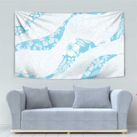 Aloha Hawaii Floral Tapa Tapestry Patchwork Turquoise - Polynesian Pride