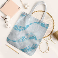 Aloha Hawaii Floral Tapa Tote Bag Patchwork Turquoise - Polynesian Pride