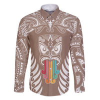 personalised-kia-kaha-te-reo-maori-family-matching-mermaid-dress-and-hawaiian-shirt-hei-tiki-mix-koru-brown