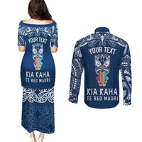 personalised-kia-kaha-te-reo-maori-couples-matching-puletasi-dress-and-long-sleeve-button-shirts-hei-tiki-mix-koru-navy-blue