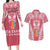 personalised-kia-kaha-te-reo-maori-couples-matching-long-sleeve-bodycon-dress-and-hawaiian-shirt-hei-tiki-mix-koru-pink