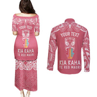 personalised-kia-kaha-te-reo-maori-couples-matching-puletasi-dress-and-long-sleeve-button-shirts-hei-tiki-mix-koru-pink