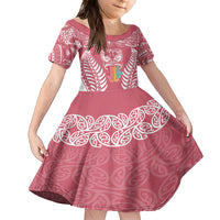 personalised-kia-kaha-te-reo-maori-family-matching-off-shoulder-short-dress-and-hawaiian-shirt-hei-tiki-mix-koru-pink