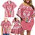 personalised-kia-kaha-te-reo-maori-family-matching-off-shoulder-short-dress-and-hawaiian-shirt-hei-tiki-mix-koru-pink