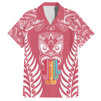 Personalised Kia Kaha Te Reo Maori Kid Hawaiian Shirt Hei Tiki Mix Koru - Pink LT7 Kid Pink - Polynesian Pride