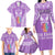 personalised-kia-kaha-te-reo-maori-family-matching-long-sleeve-bodycon-dress-and-hawaiian-shirt-hei-tiki-mix-koru-purple