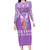 personalised-kia-kaha-te-reo-maori-family-matching-long-sleeve-bodycon-dress-and-hawaiian-shirt-hei-tiki-mix-koru-purple